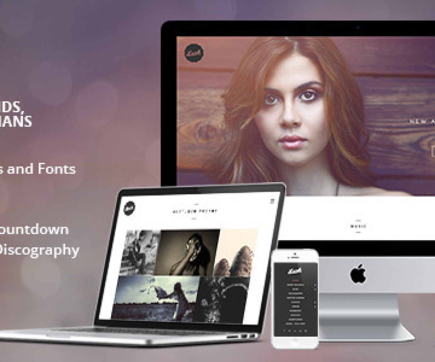 Wordpress themes for musicians 2018