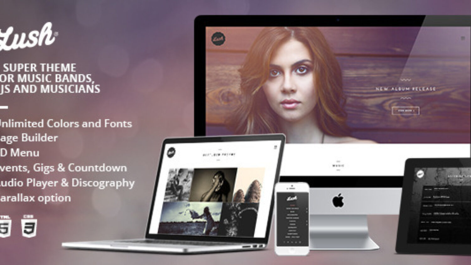 Wordpress themes for musicians 2018
