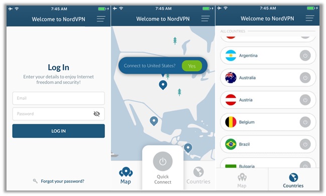 nordvpn ios app