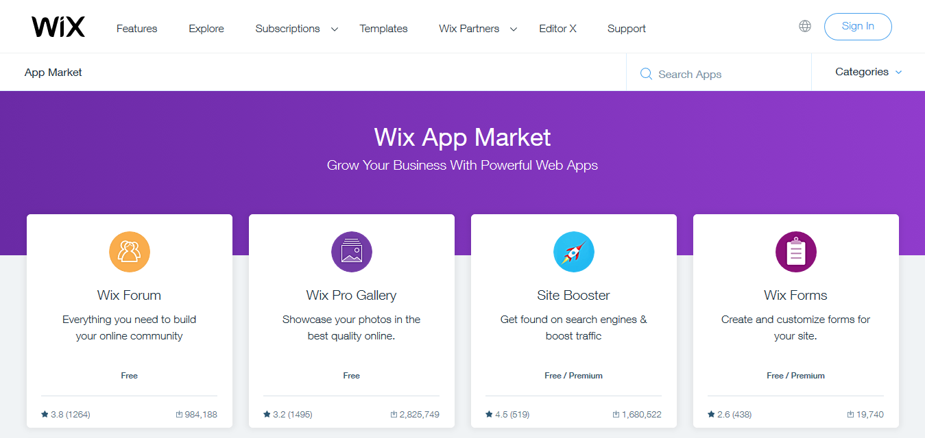 wix app market